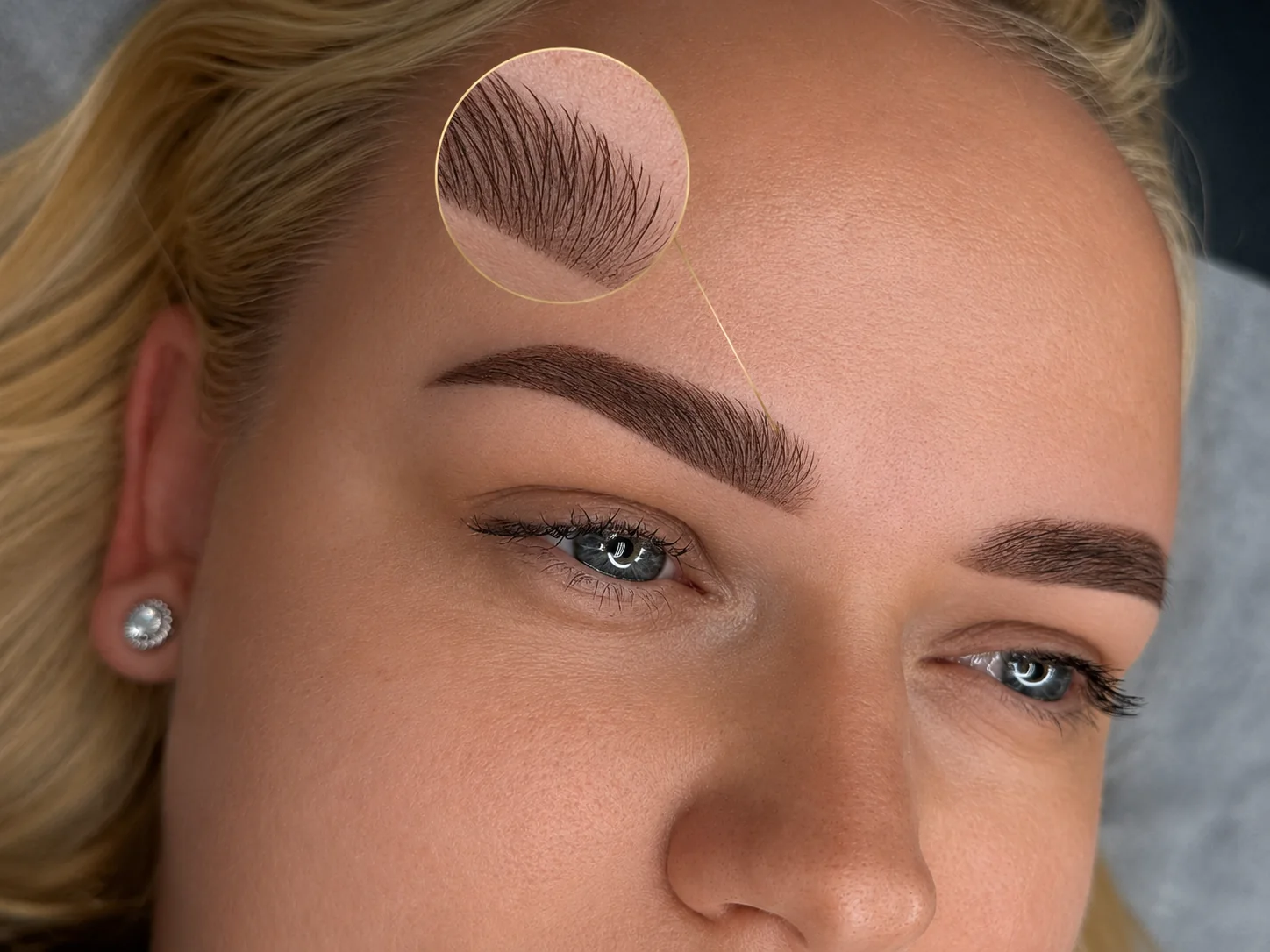 Permanent makeup brow result by Alina
